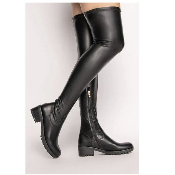 Akira/Azalea Wang Thigh High Leather Boots - Picture 1 of 3